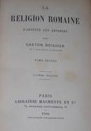 La Religion Romaine / Dauguste Aux Antoins / Tomo Premier-Gaston Boissier