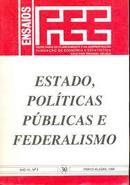 Estado Politicas Publicas e Federalismo / Ensaios Fee / Ano 15 / N 2-Eneas Costa de Souza / Editor