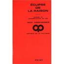 Eclipse de La Raison-Max Horkheimer