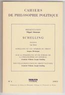 Schelling / Cahier de Philosphie Politique / N 1 / 1983-Miguel Abensour / Presentation