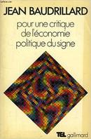 Por Une Critique de Lconomie Politique Du Signe-Jean Baudillard