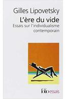 Lre Du Vide  / Essais Sur Lindividualisme Contemporain-Gilles Lipovetsky