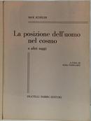 LA POSIZIONE DELL UOMO NEL COSMO E ALTRI SAGGI-MAX SCHELER